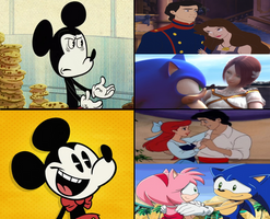 Mickey Reacts To Sonic And Eric X Female Ships