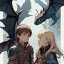 Pixai Art - HTTYD - Hiccup and Astrid