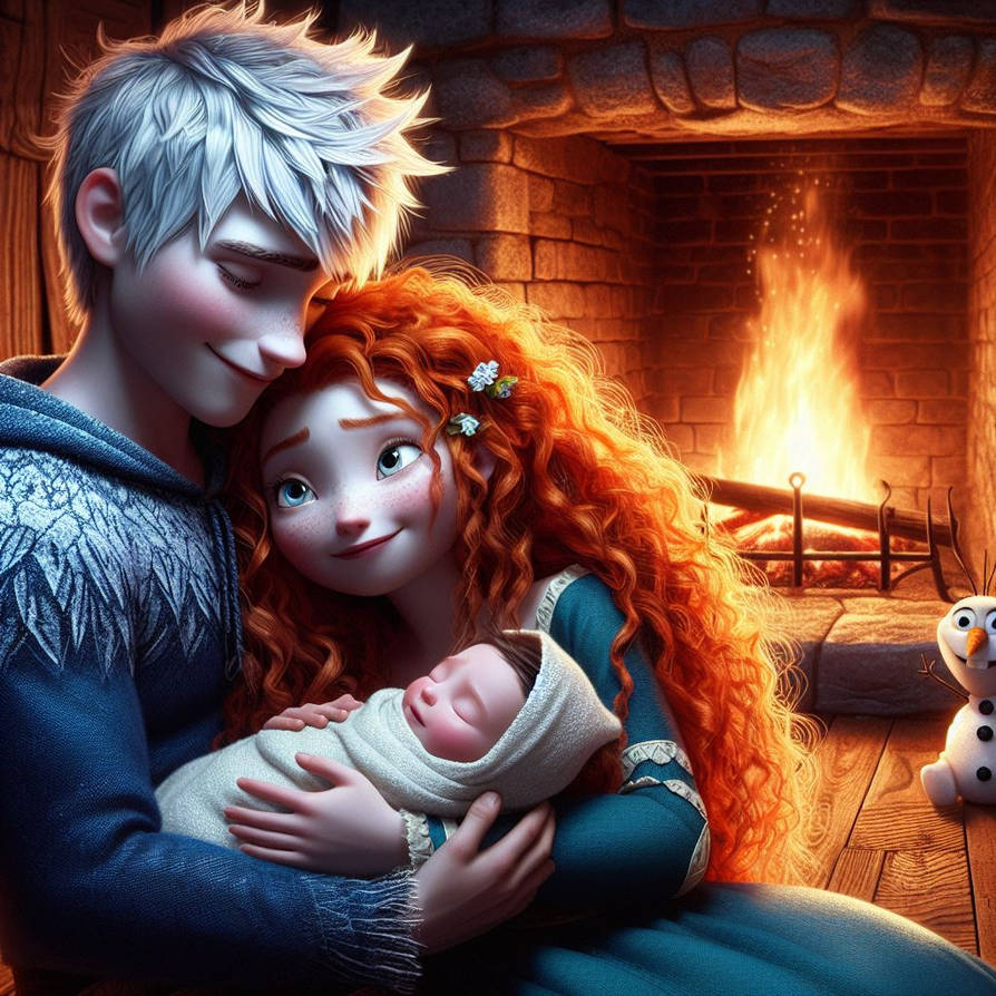 Merida x Jack Frost - Our Family Love by LittleSmartOwl on DeviantArt