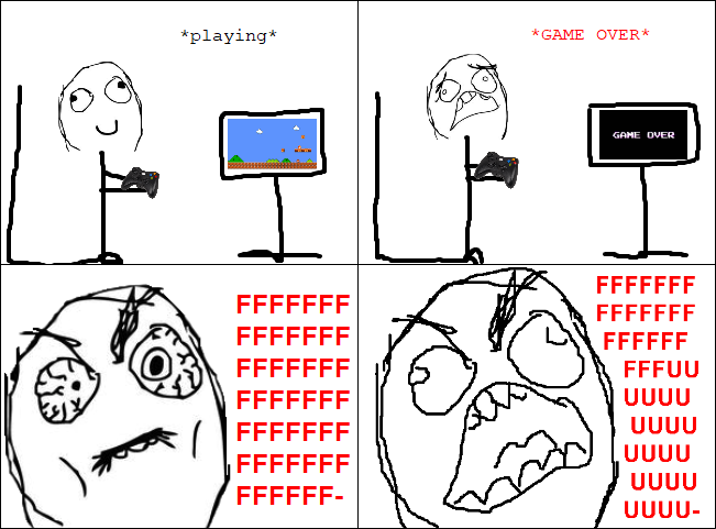 Rage Comics: GAME OVER by AGArt492 on DeviantArt