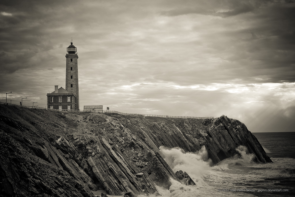 The Lighthouse and The Raging Sea