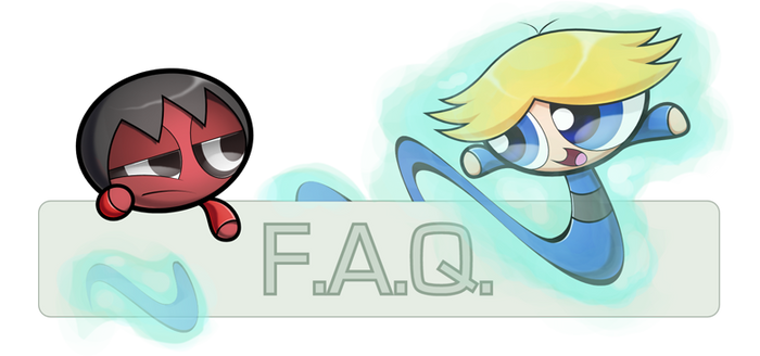 F.A.Q. Logo: Him Brick and Ghost Boomer by JKSketchy