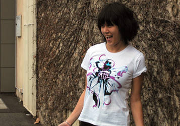 Skull with color T-Shirt Girls