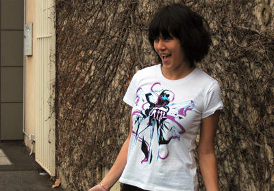 Skull with color T-Shirt Girls