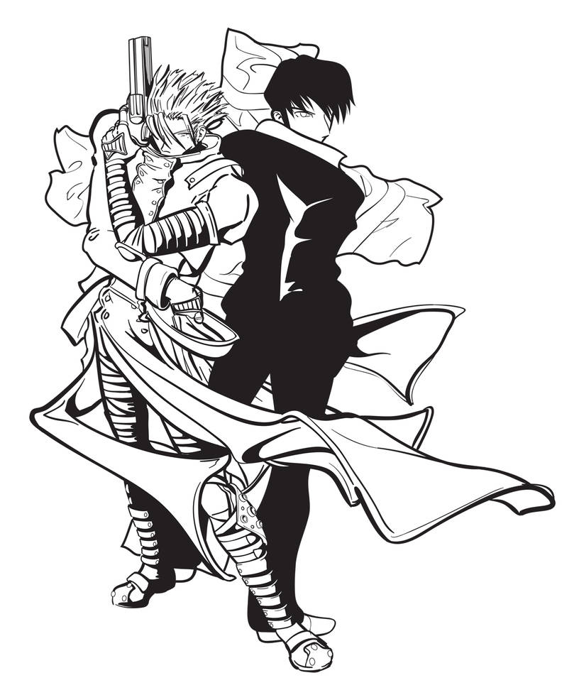 Vash and Wolfwood by Bluesrat