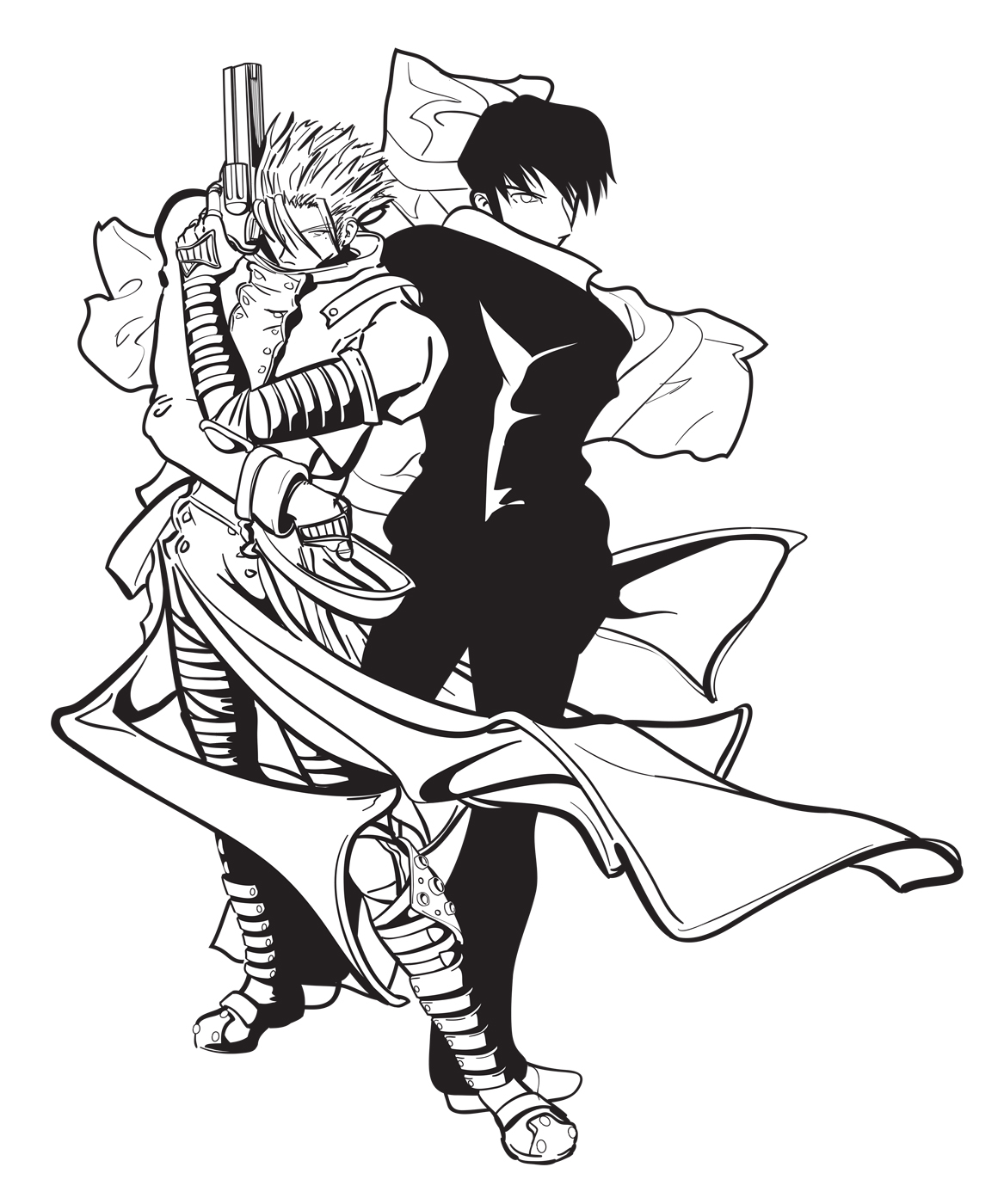 Vash and Wolfwood by Bluesrat