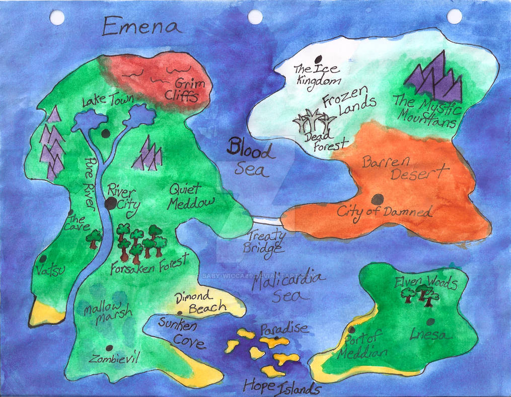 Emene Map World Map for Emena by baby-wicca89 on DeviantArt