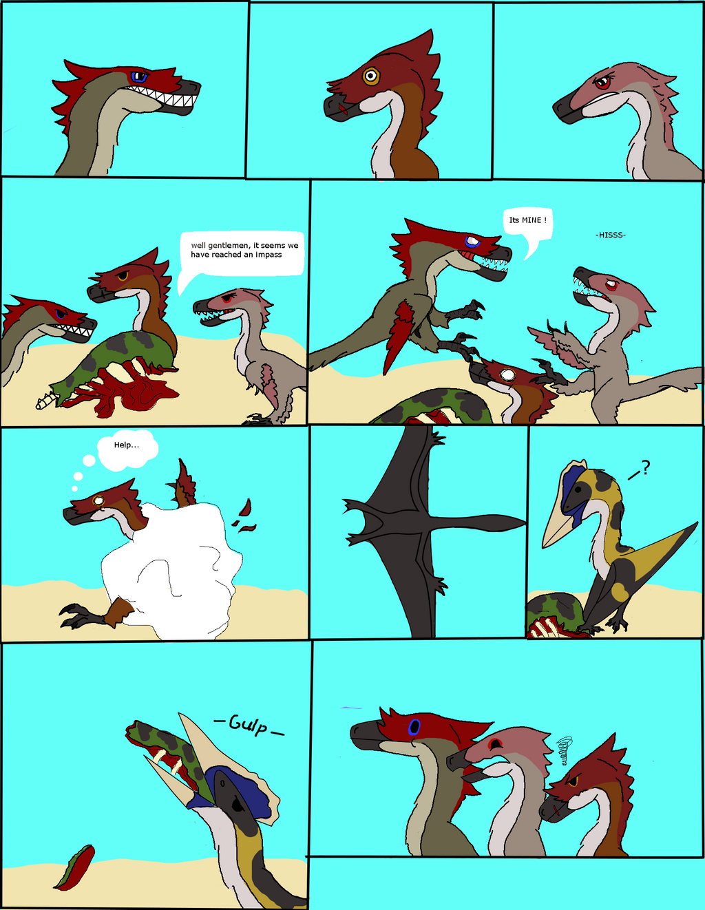 Evil Raptor Cartoon Raptor Comic 1 by demonraptorwulf on DeviantArt