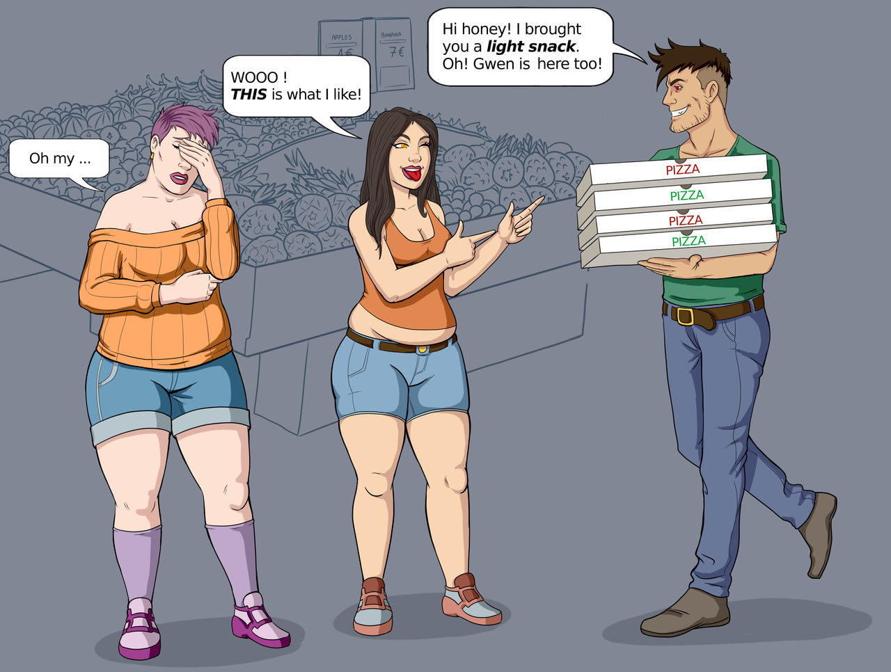 Weight Gain Thread PART 2.2 - Vegetables? 2 - Girlfriend weight gain by GentleGolem on ...
