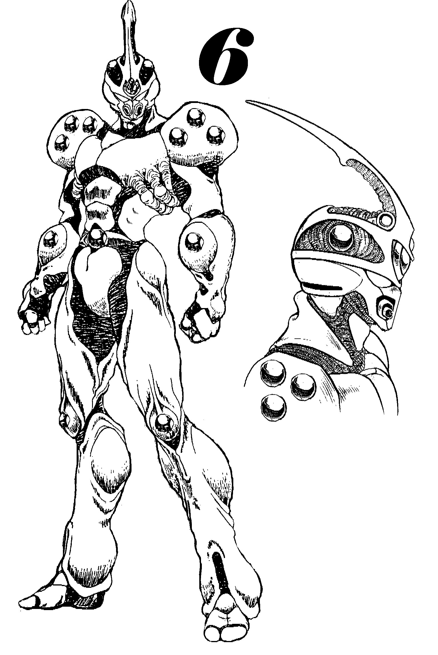 Guyver 6 Line art