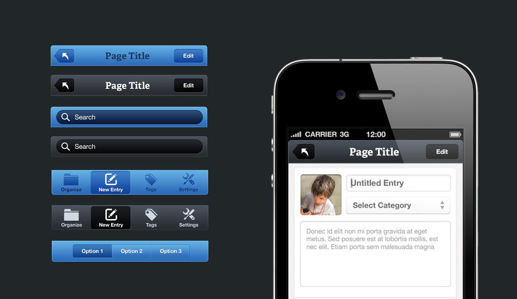 IPhone Header UI by Firosnv on DeviantArt