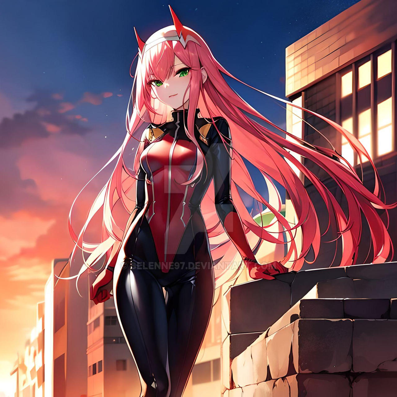 Zero Two Middle zero two by selenne97 on DeviantArt