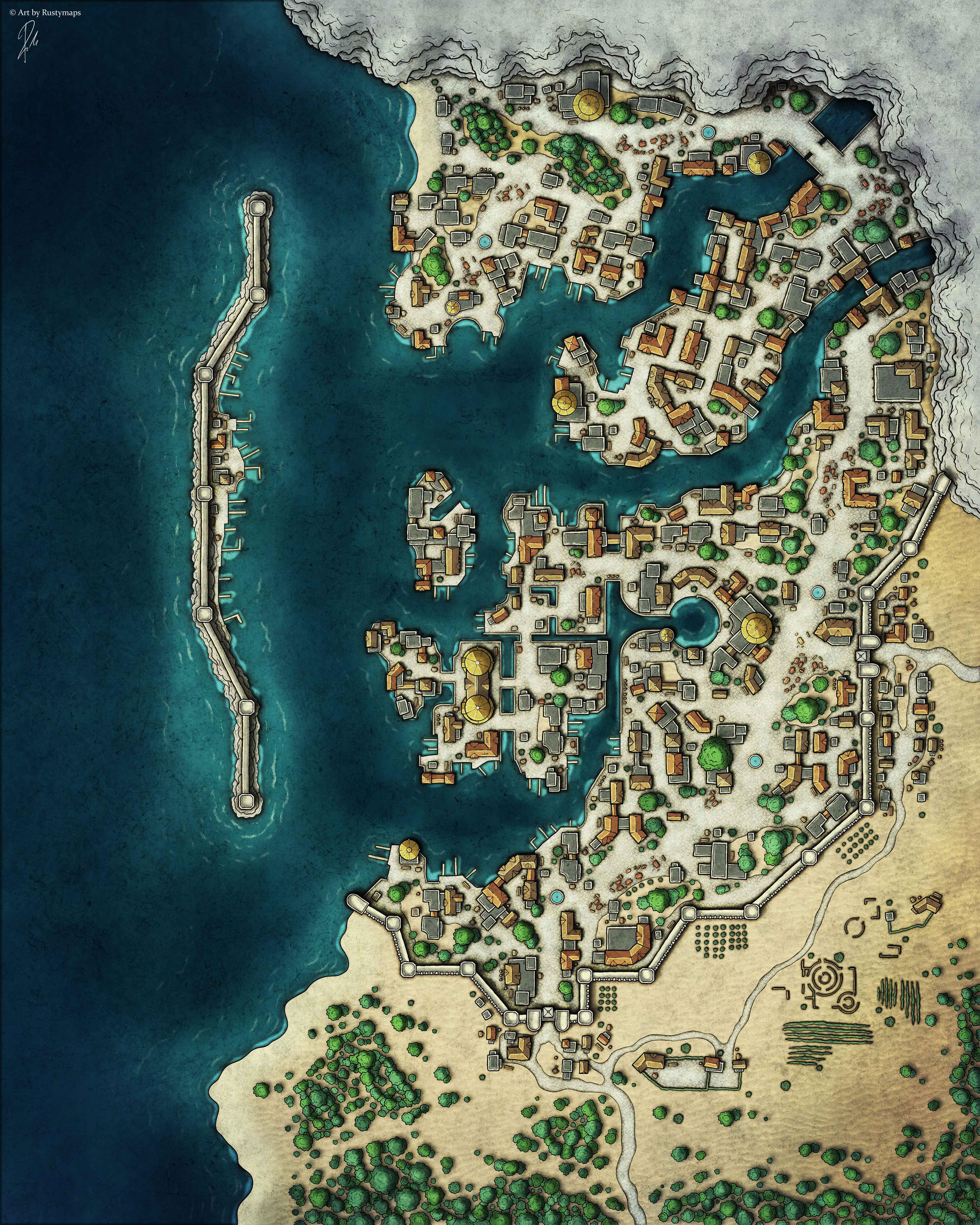 Dnd Ragvall Map Ravadell City - RPG Map by rustymaps on DeviantArt