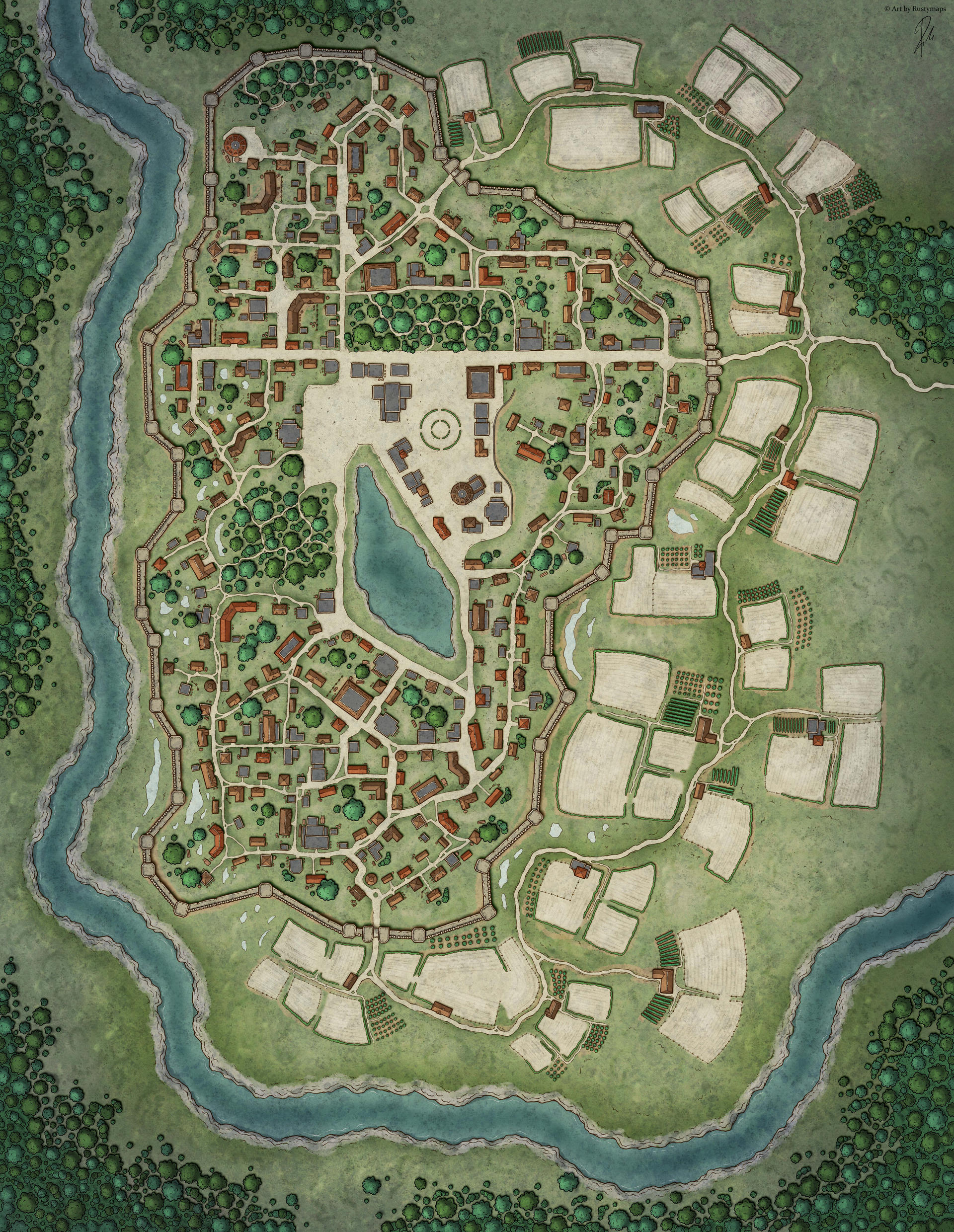 Cities Map Artis City - RPG Map by rustymaps on DeviantArt