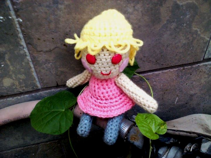 Pink Crocheted Doll