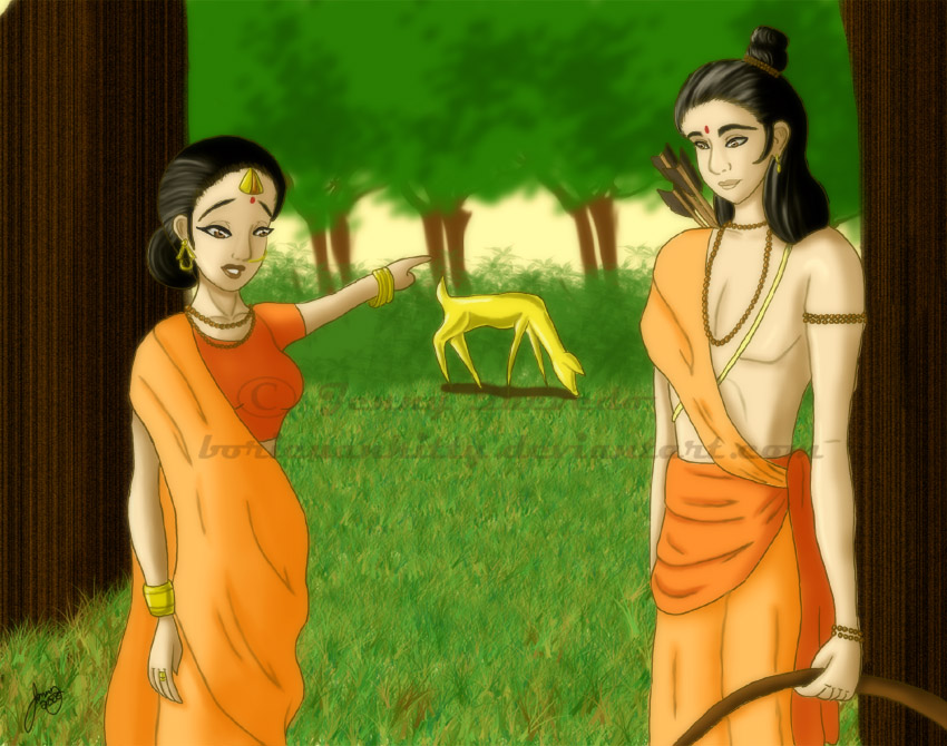 Sita and the Golden Deer by BoricuanKitty on DeviantArt Sita and the Golden Deer by BoricuanKitty on DeviantArt