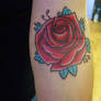 Old school rose tattoo