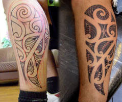 Tribal freehand and tattoo