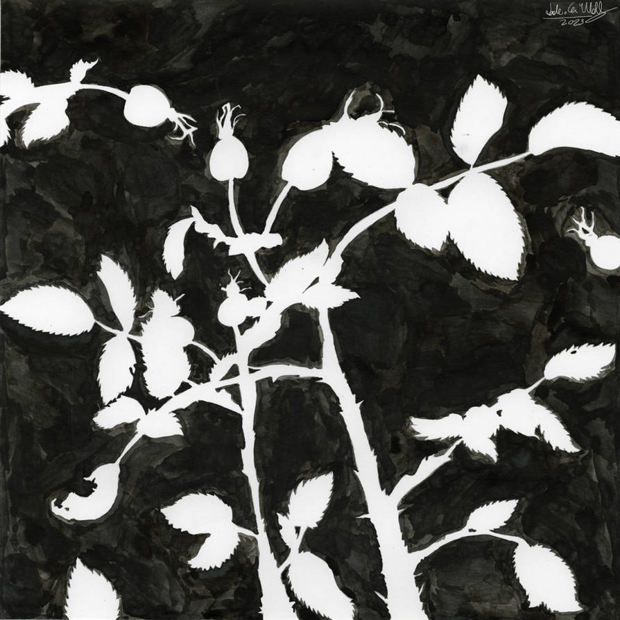 Ink Plant Negative Space by TheJadeWolf369 on DeviantArt