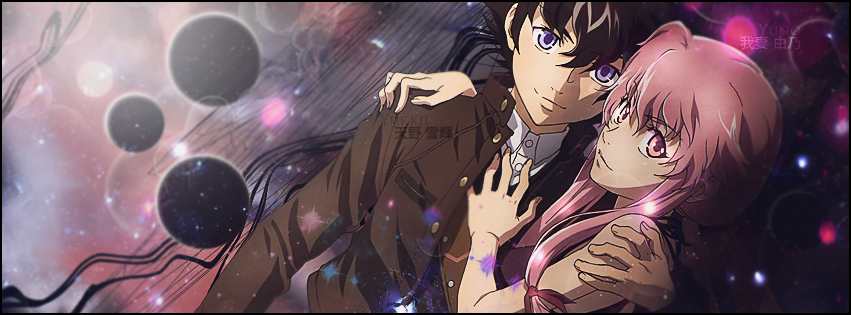 Characters anime anime girls Mirai Nikki Gasai Yuno Amano Yukiteru