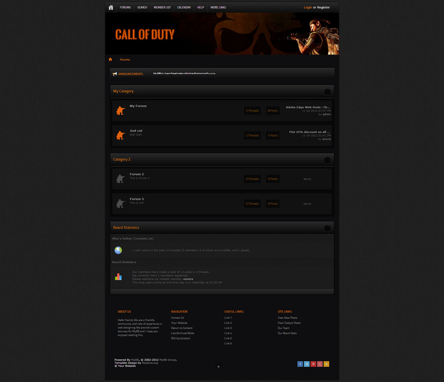 Call Of Duty MyBB Template