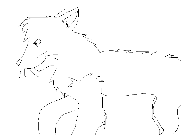 free canine or feline line art-read Description-