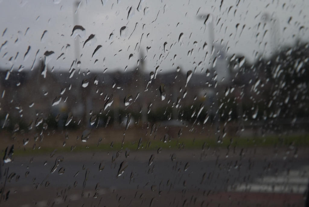 Rain Drops On The Window.