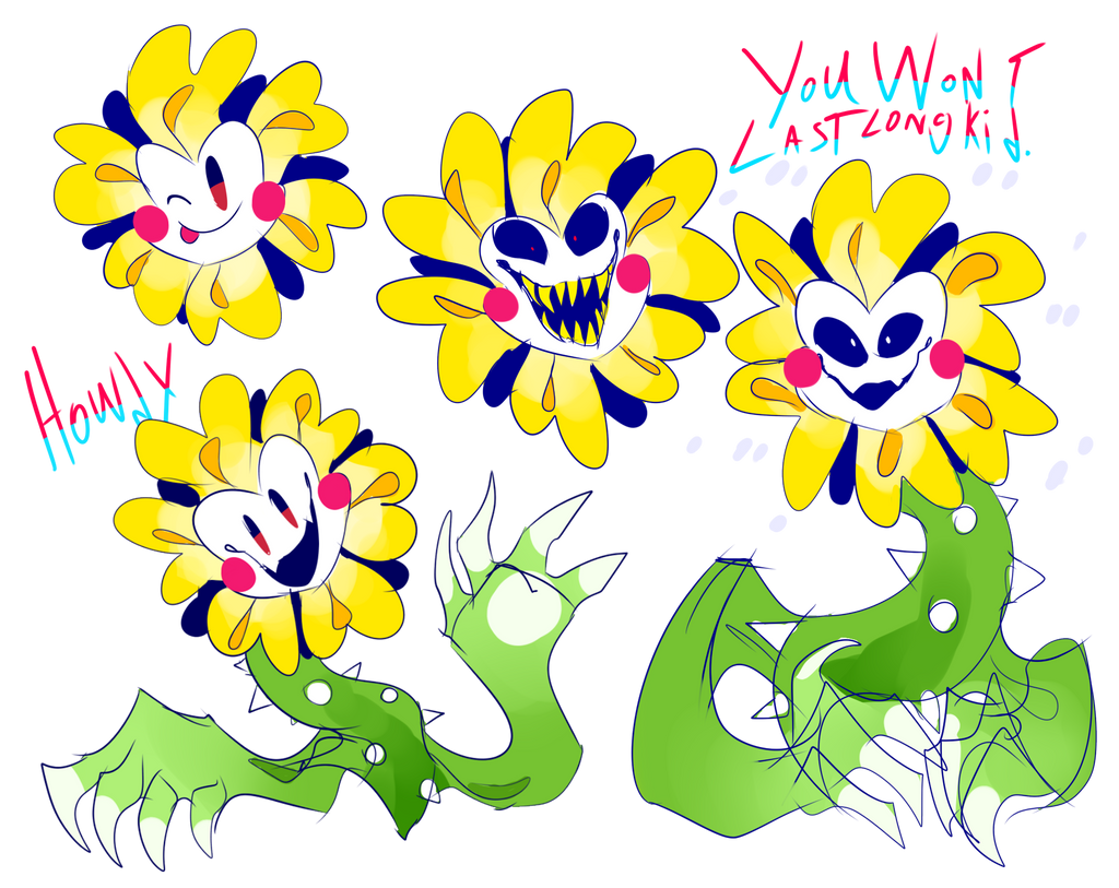 Flowey Injuryed flowey redesign.. by CEILING-STARS on DeviantArt