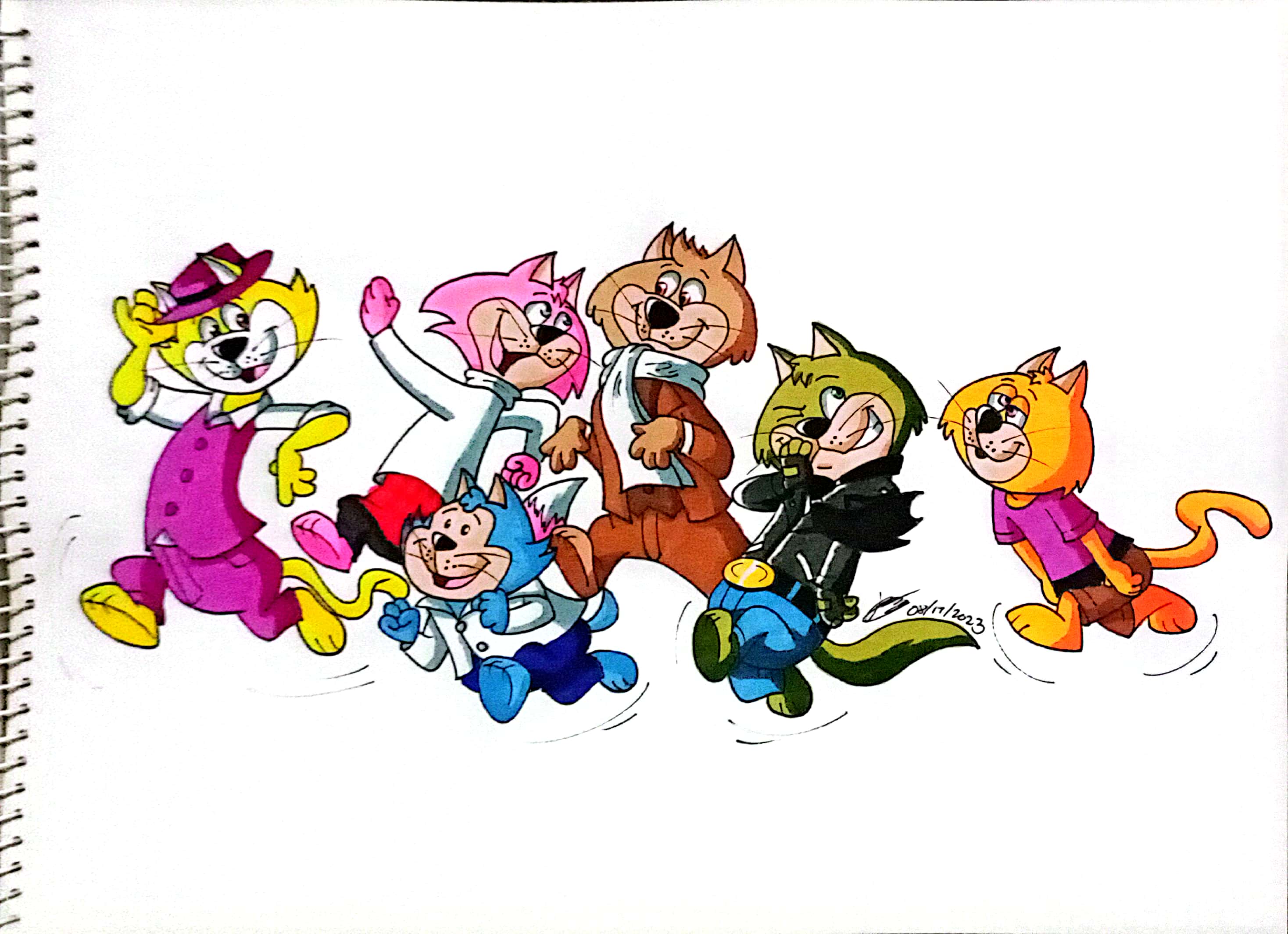 Deviantart Ringtail TC Gang Running - MARKER ART by JDE-Ringtail on DeviantArt