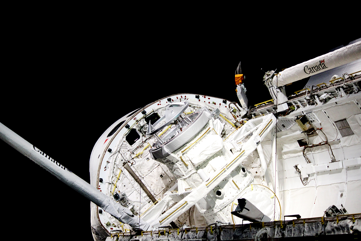 Open Cargo Bay Doors on the Space Shuttle Atlantis