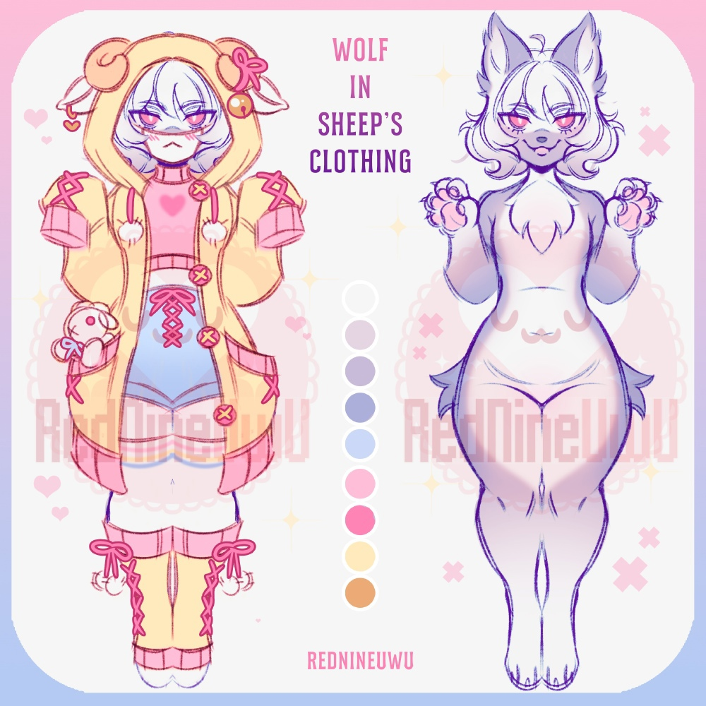 Wolves With Rabbit Clothes ~ Wolf in Sheep's clothing ~ adopt (OPEN) by RedNineUwU on DeviantArt
