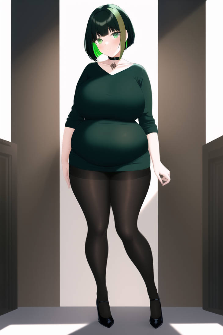 Chubby Goth by BigFatFeedee on DeviantArt