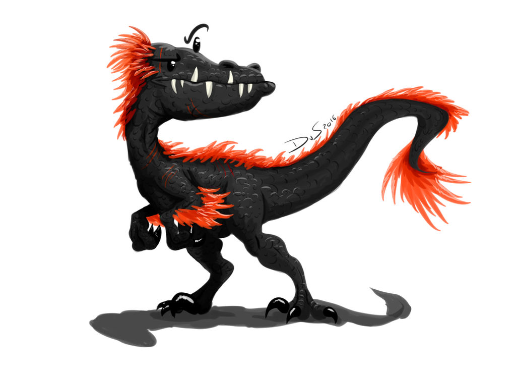 Pyro Raptor Cute Pyroraptor by DarkCartoon122 on DeviantArt