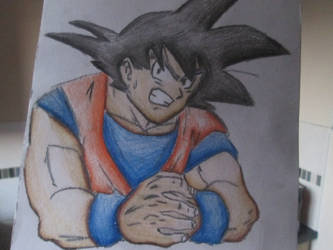 Goku drawn by my brother