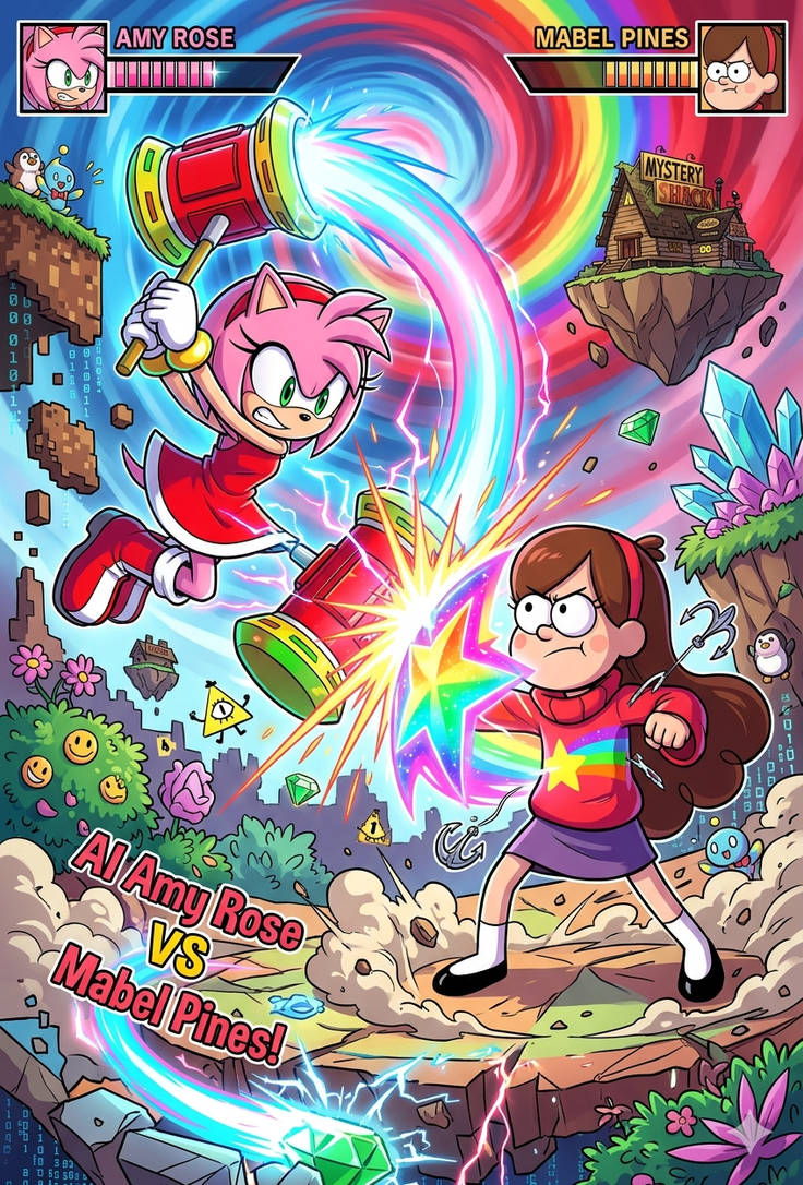 Mable Vs Amy Rose VS Mabel Pines by EthanArtiga03 on DeviantArt