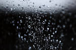 Rain Droplets on Black Gradient Texture.