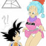 Kid Goku and Teen Bulma