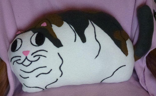 Old Plush: Fat Cat Pillow