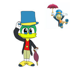 Henry as Jiminy Cricket (Halloween 2023)