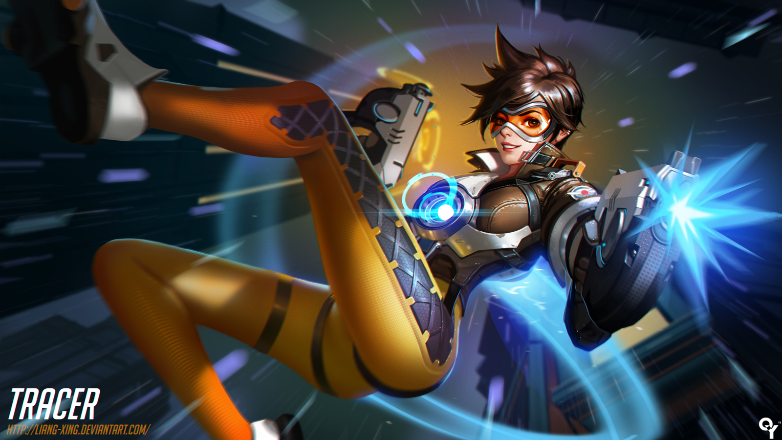 Overwatch - Tracer Wallpaper by MikoyaNx on DeviantArt