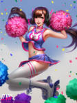 Cheerleader D.va by Liang-Xing Cheerleader D.va by Liang-Xing