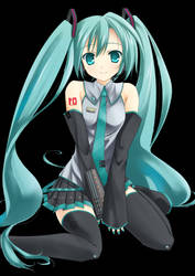 Hatsune Miku Gruen Schwarz