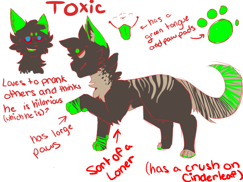 Toxic Reference Toxic Ref sheet by ServalHaze on DeviantArt