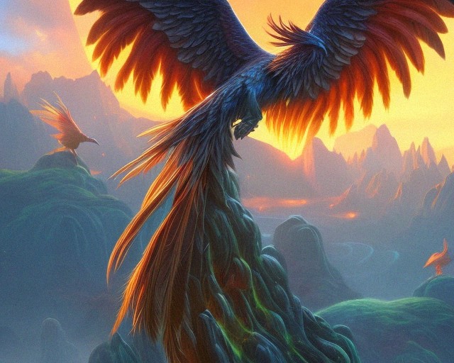 Beautiful fantastic Phoenix Bird by PaintThatCanva on DeviantArt Beautiful fantastic Phoenix Bird by PaintThatCanva on DeviantArt