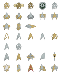 Starfleet Combadges and Insignias by Rekkert