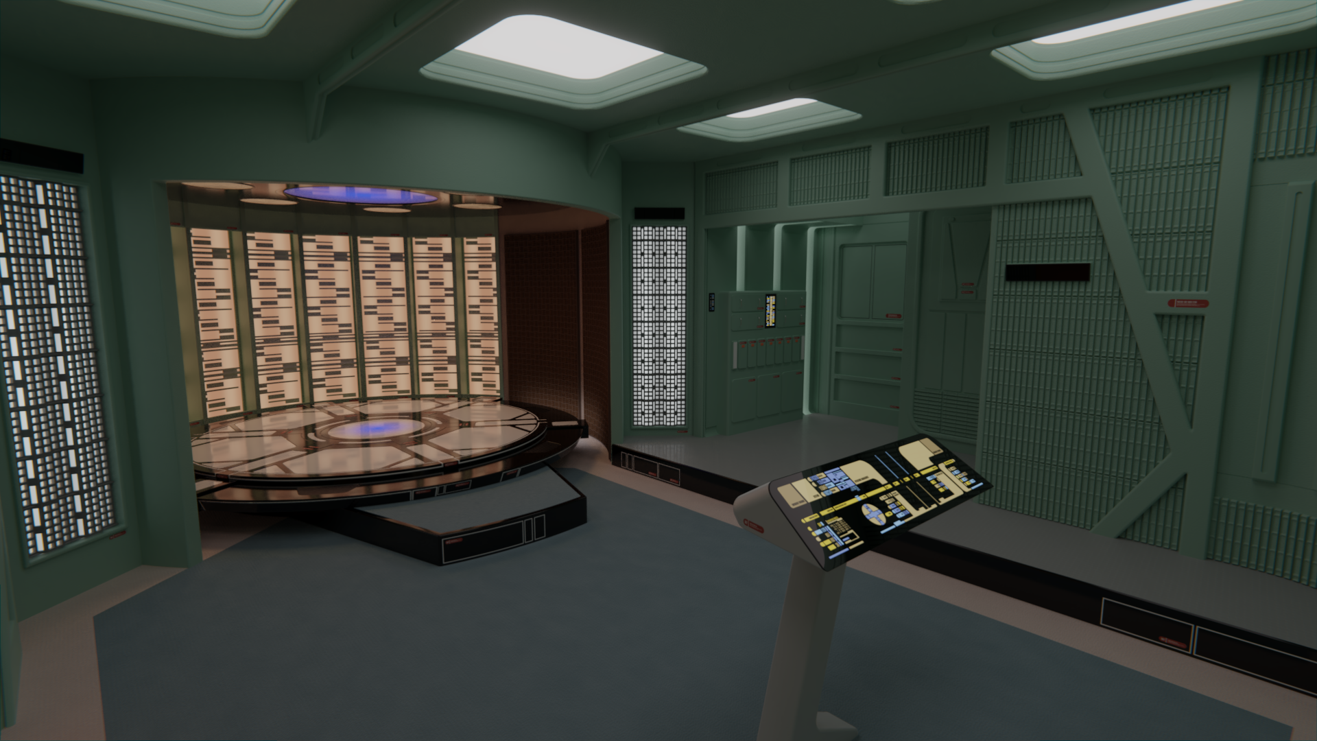 USS Enterprise-D Transporter Room by Rekkert on DeviantArt