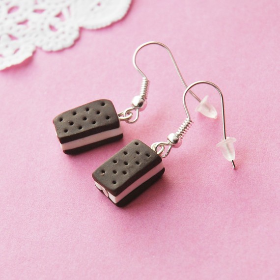 Cute Icecream Sandwich Earrings