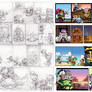 Off Panels: Sonic Universe 55-58 Roughs vs Final