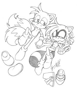 Ruby and Tails pencil