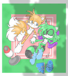 Ruby and Tails colored